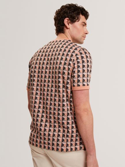 Ted Baker Safaviy Painted Geo Print T-Shirt, Orange - view 2, Orange