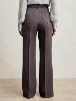 Reiss Petite Priya Flared Trousers - view 2, Mauve Neutral