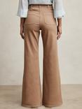 Reiss Petite Sakura Patch Pocket Flared Jeans, Taupe Neutral