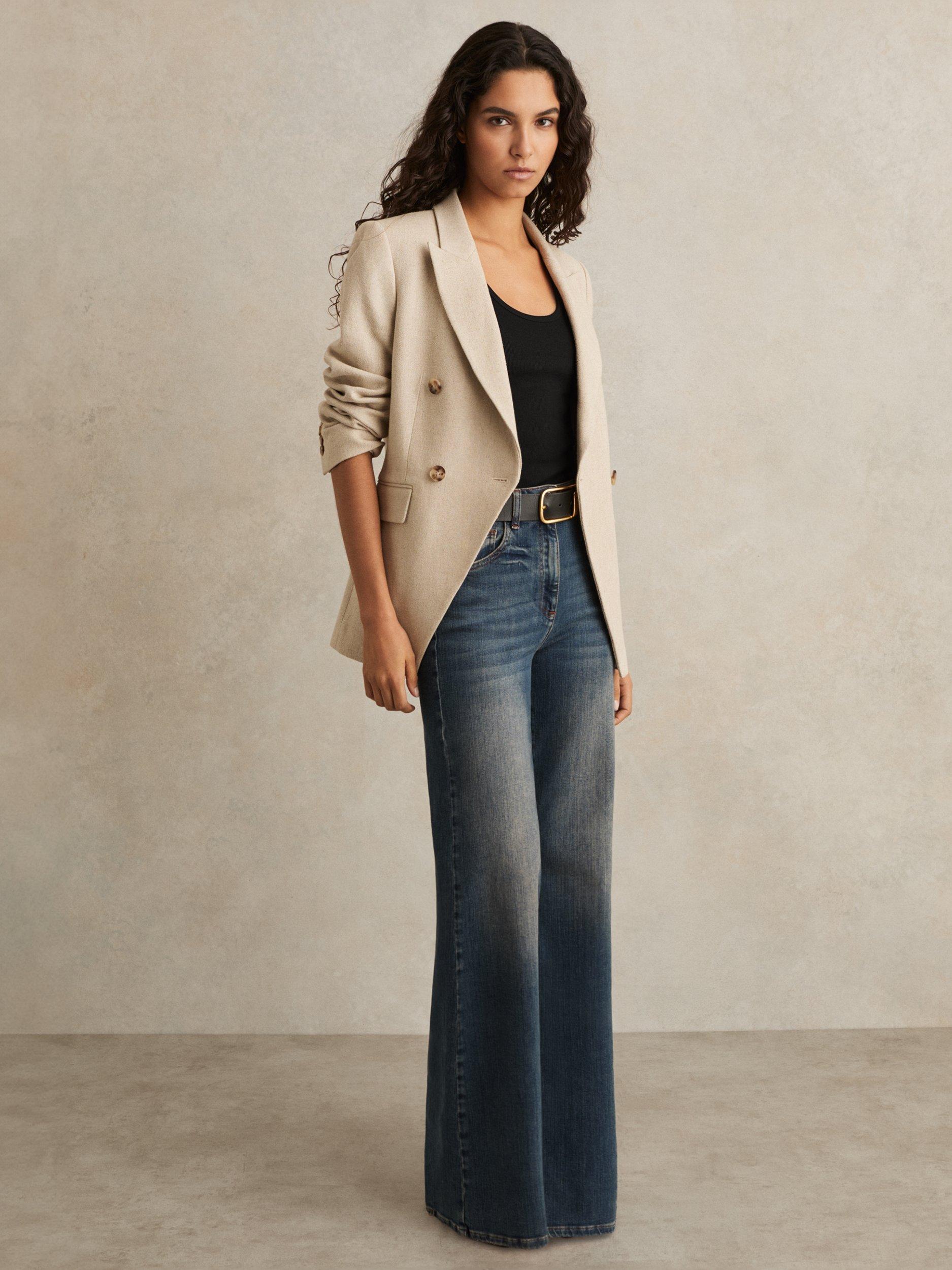 Product image 4 of 5, which shows Reiss Violet Scoop Neck Ribbed Vest Top, Black, XS