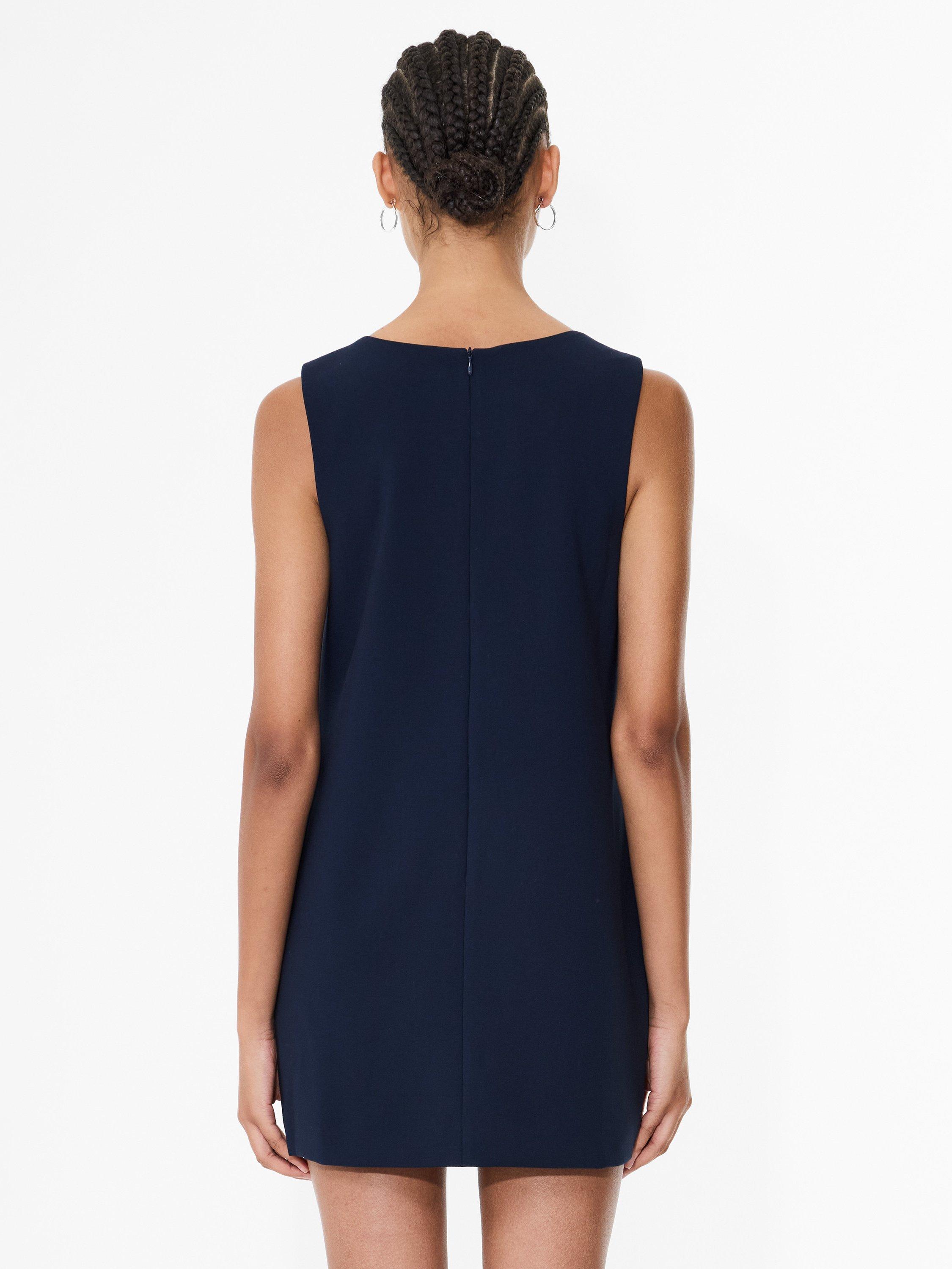 Product image 4 of 5, which shows French Connection Whisper Square Neck Mini Dress, Marine, 6