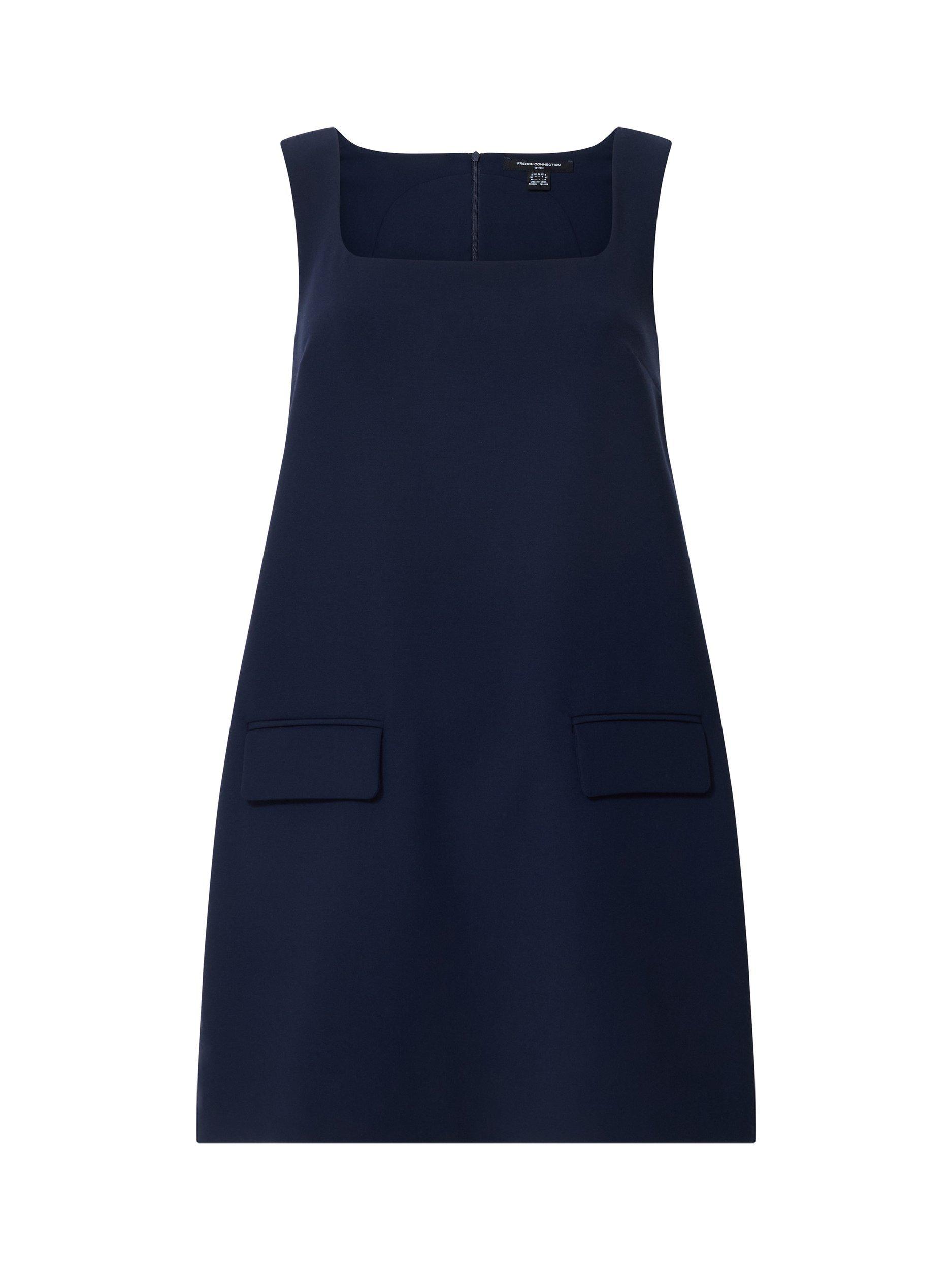 Product image 5 of 5, which shows French Connection Whisper Square Neck Mini Dress, Marine, 6