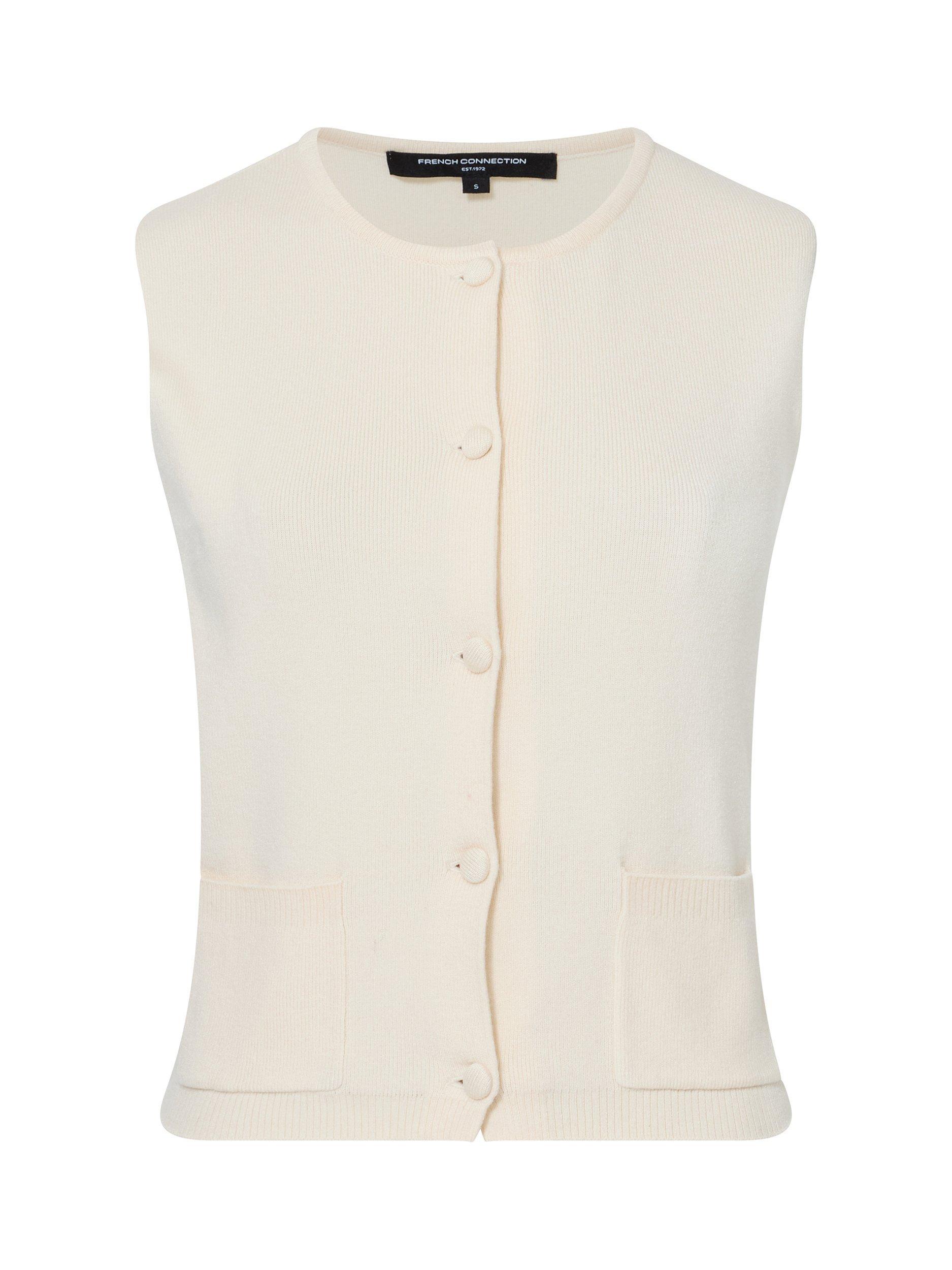 Product image 4 of 4, which shows French Connection Cosysoft Knit Top, Porcelain Cream, M