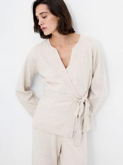 French Connection Marley Wrap Cardigan, Oatmeal, Oatmeal