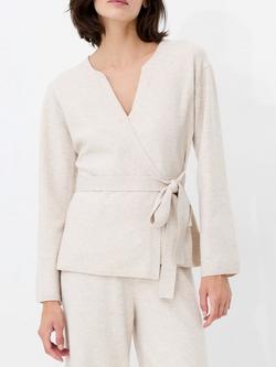 French Connection Marley Wrap Cardigan, Oatmeal - view 2, Oatmeal