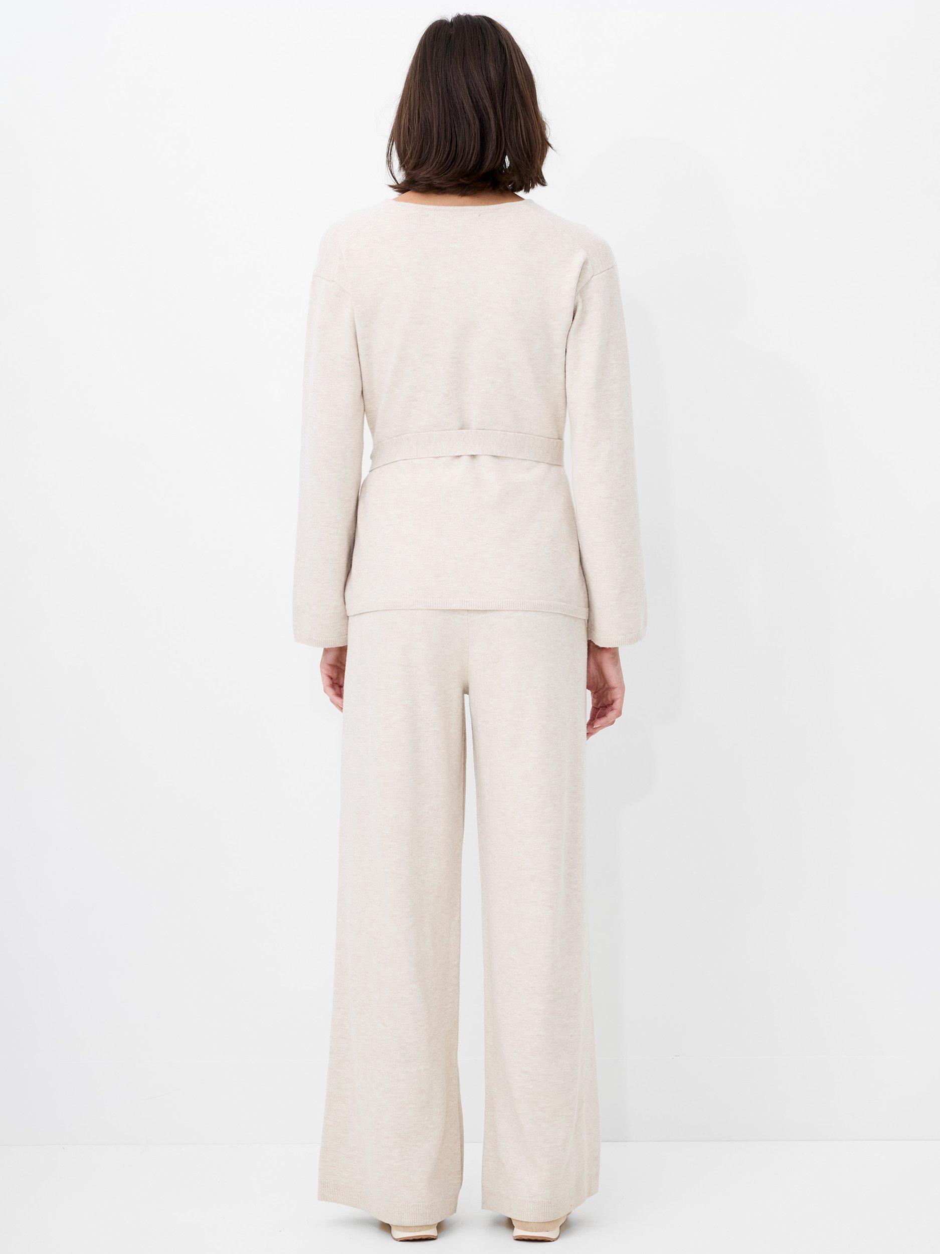 Product image 4 of 5, which shows French Connection Marley Wrap Cardigan, Oatmeal, S