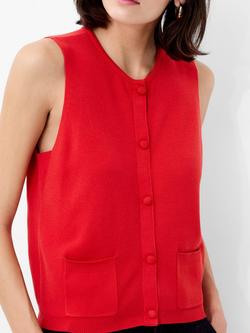 French Connection Cosysoft Knit Top - view 2, Mars Red