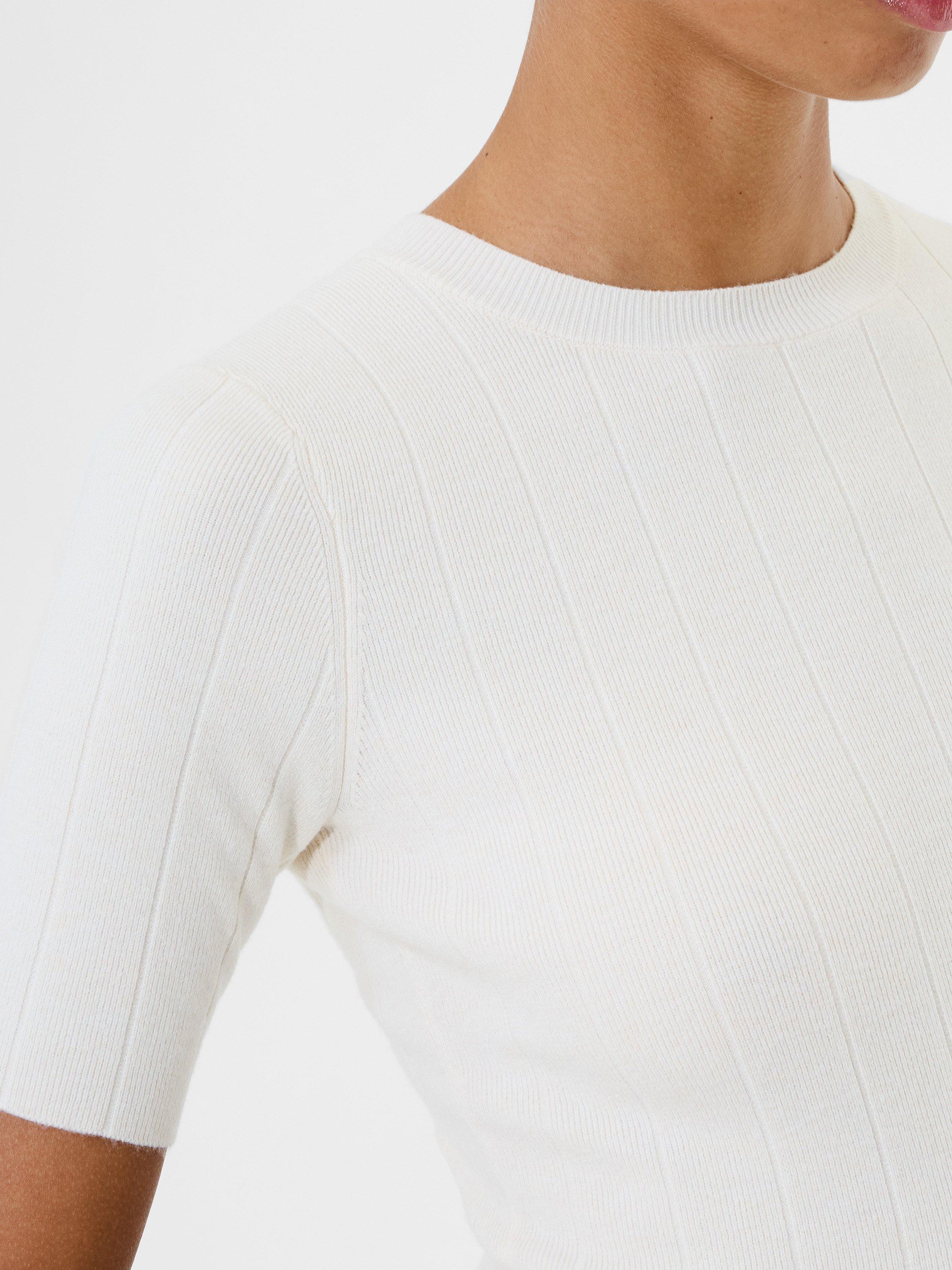 Product image 2 of 5, which shows French Connection Marley Knit Top, Porcelain Cream, XS