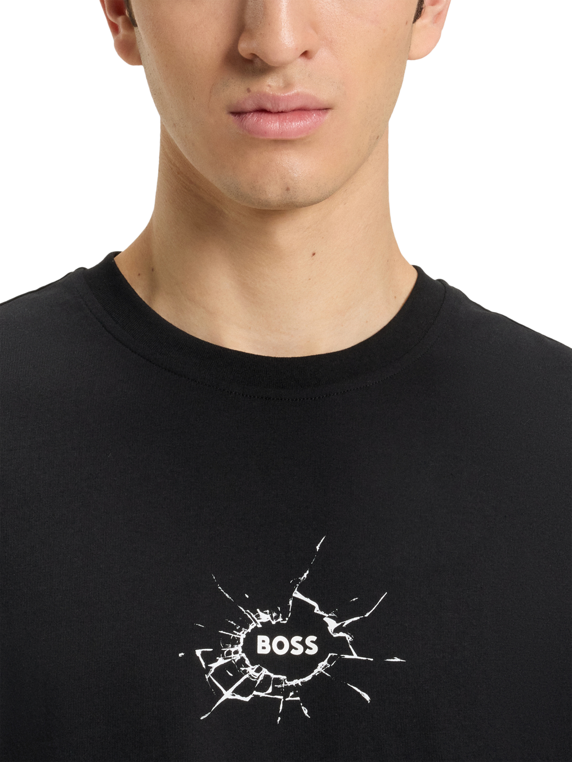 Product image 5 of 5, which shows BOSS Cotton Short Sleeve Graphic T-Shirt, Black, XL