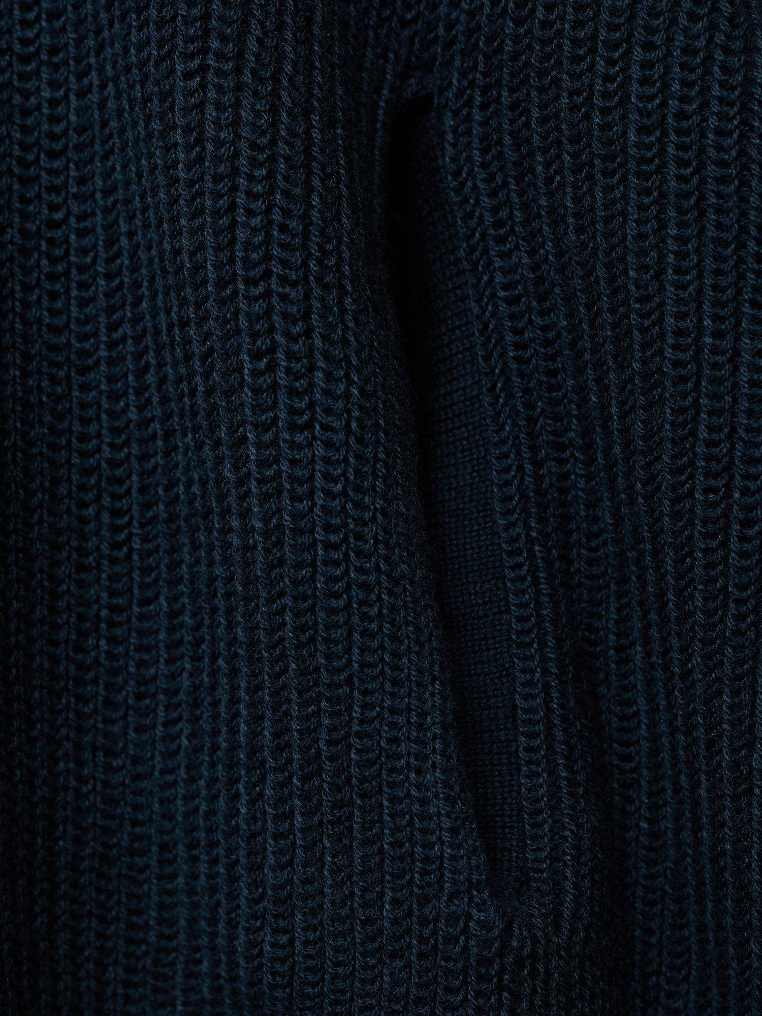Product image 3 of 5, which shows Mango Kids' Axel Knit Hoodie, Navy, 4-5 years