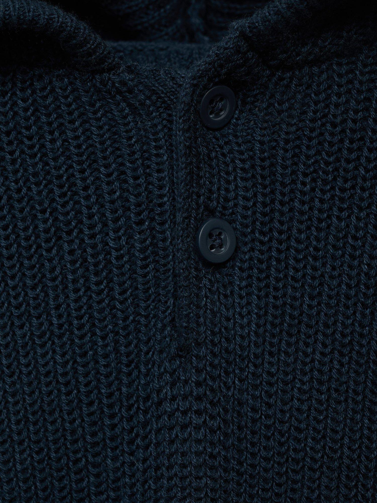 Product image 5 of 5, which shows Mango Kids' Axel Knit Hoodie, Navy, 4-5 years