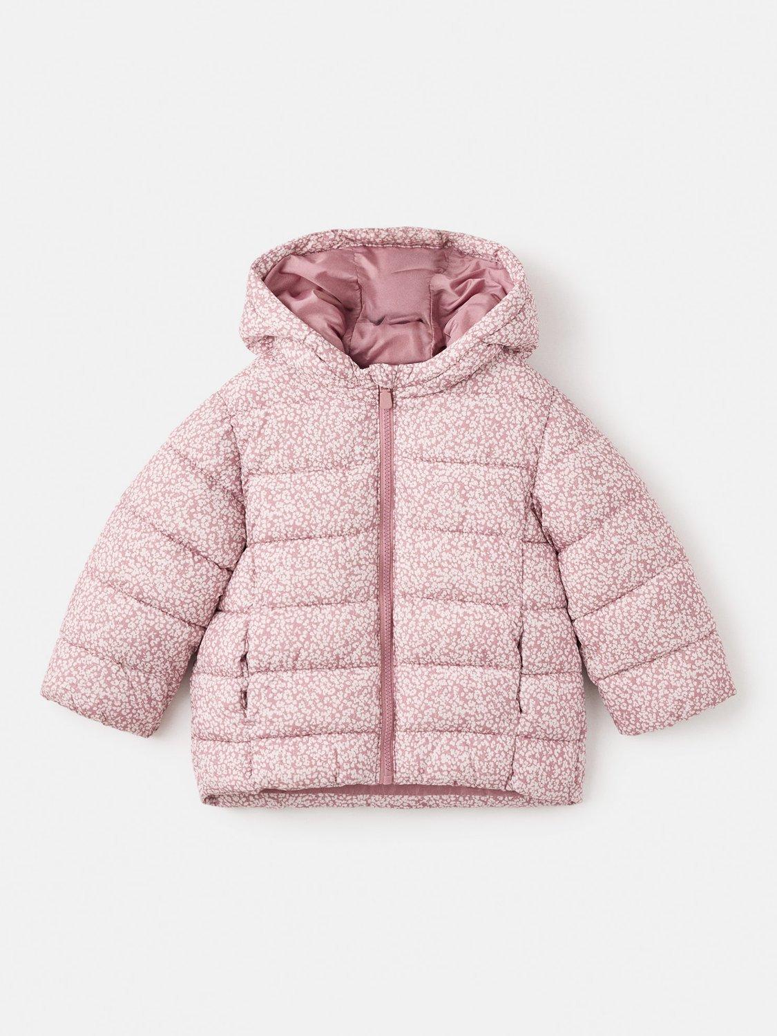Product image 1 of 6, which shows Mango Kids' June Floral Puffer Jacket, Pink, 2-3 years
