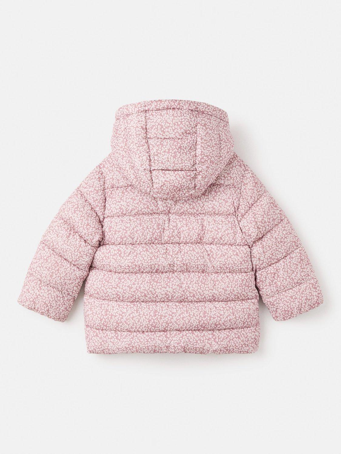 Product image 3 of 6, which shows Mango Kids' June Floral Puffer Jacket, Pink, 2-3 years