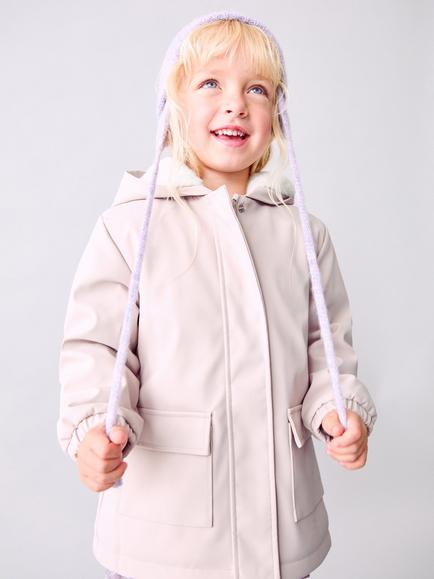 Mango Kids' Hooded Snow Coat, Pink, Pink