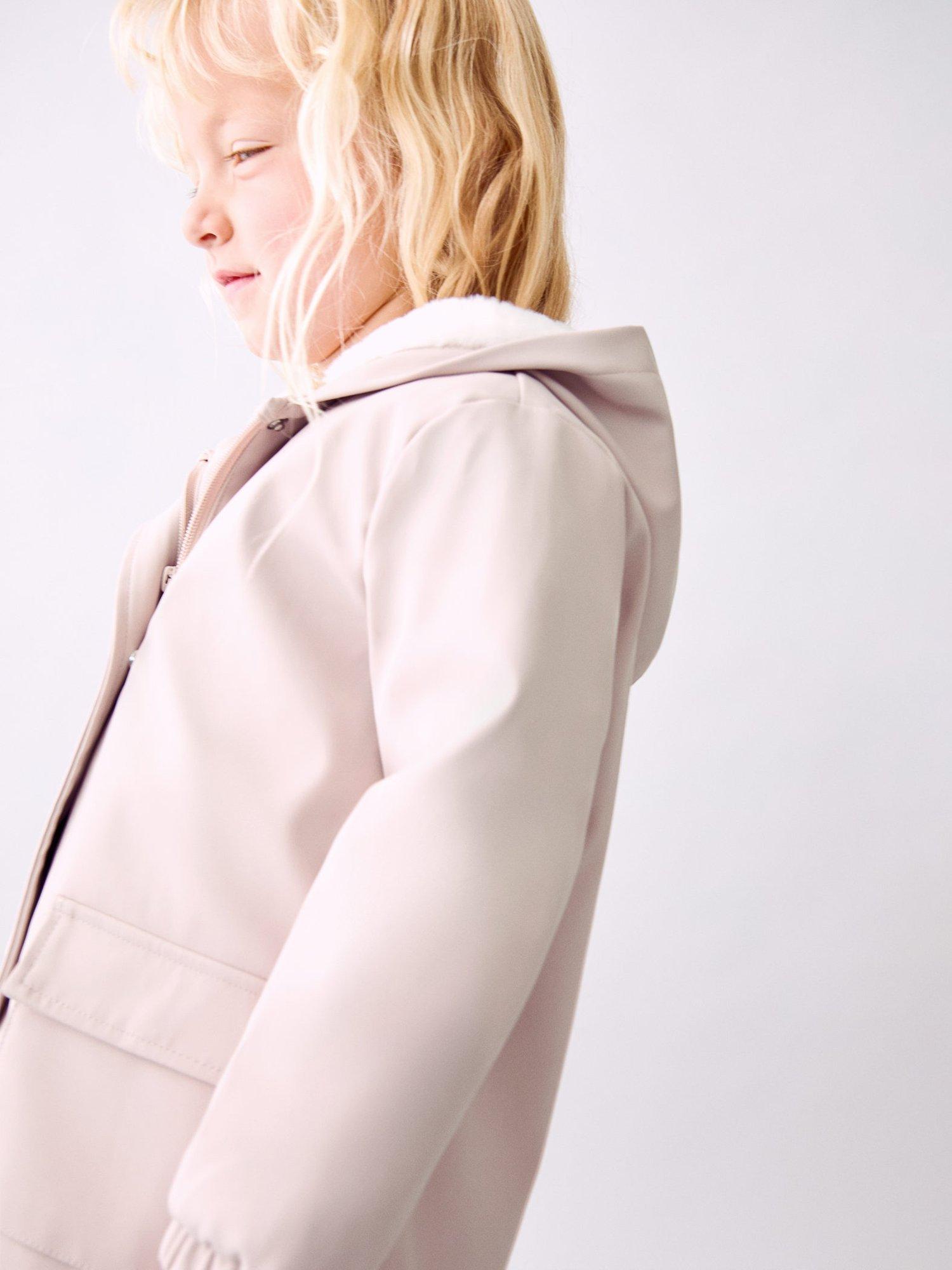 Product image 2 of 6, which shows Mango Kids' Hooded Snow Coat, Pink, 9-12 months