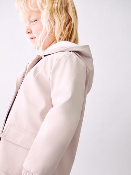Mango Kids' Hooded Snow Coat, Pink - view 2, Pink