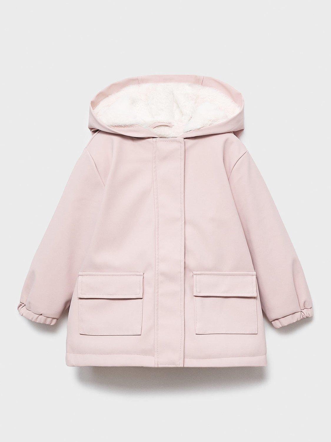 Product image 3 of 6, which shows Mango Kids' Hooded Snow Coat, Pink, 9-12 months