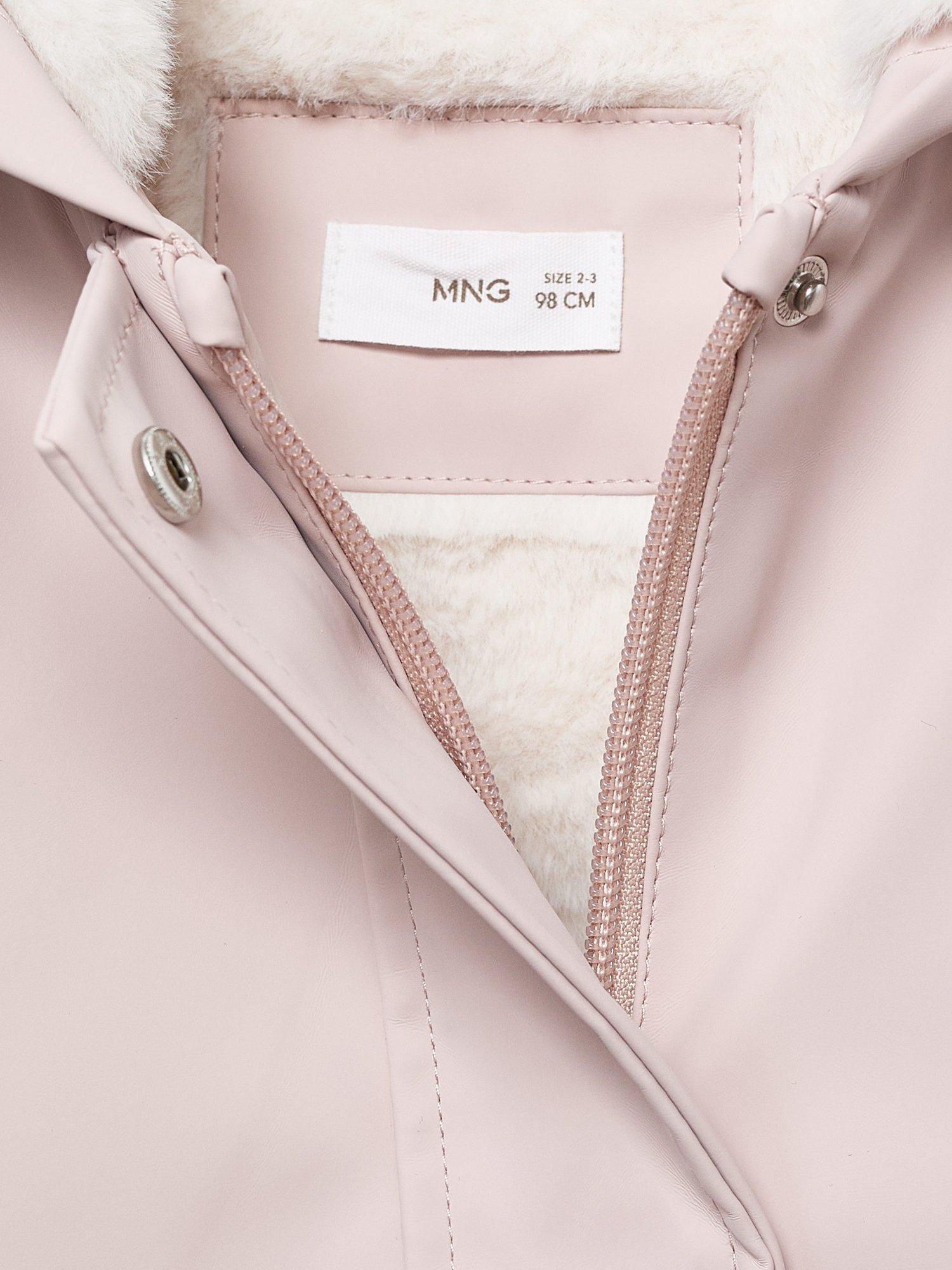 Product image 6 of 6, which shows Mango Kids' Hooded Snow Coat, Pink, 9-12 months