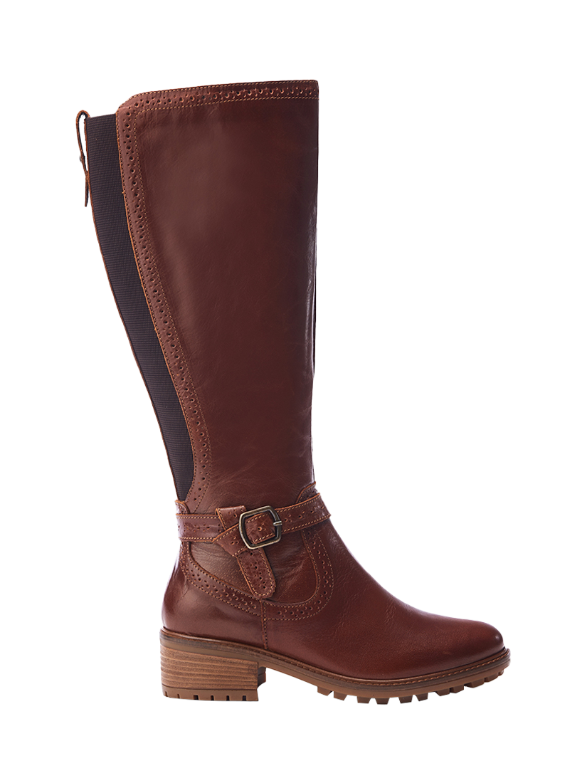 Product image 1 of 4, which shows Moda in Pelle Hesdin Leather Knee High Boots, Tan, 3
