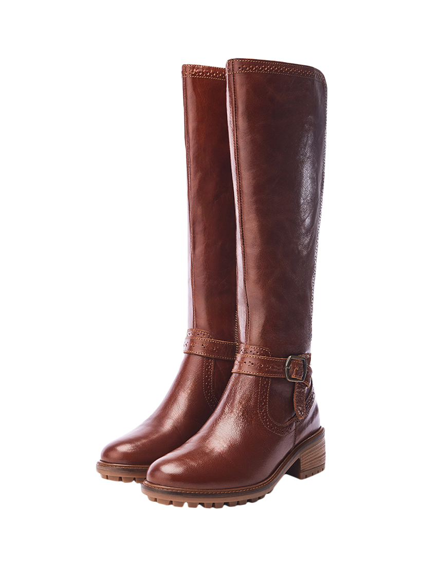 Product image 2 of 4, which shows Moda in Pelle Hesdin Leather Knee High Boots, Tan, 3
