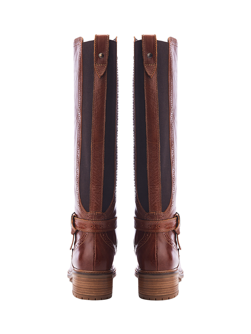 Product image 3 of 4, which shows Moda in Pelle Hesdin Leather Knee High Boots, Tan, 3
