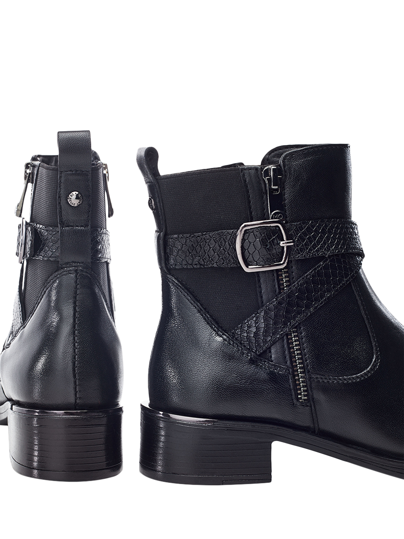 Product image 5 of 5, which shows Moda in Pelle Oloron Leather Ankle Boots, Black, 3