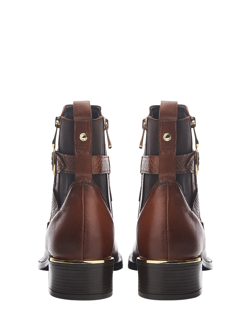 Product image 4 of 5, which shows Moda in Pelle Oloron Leather Ankle Boots, Tan, 3
