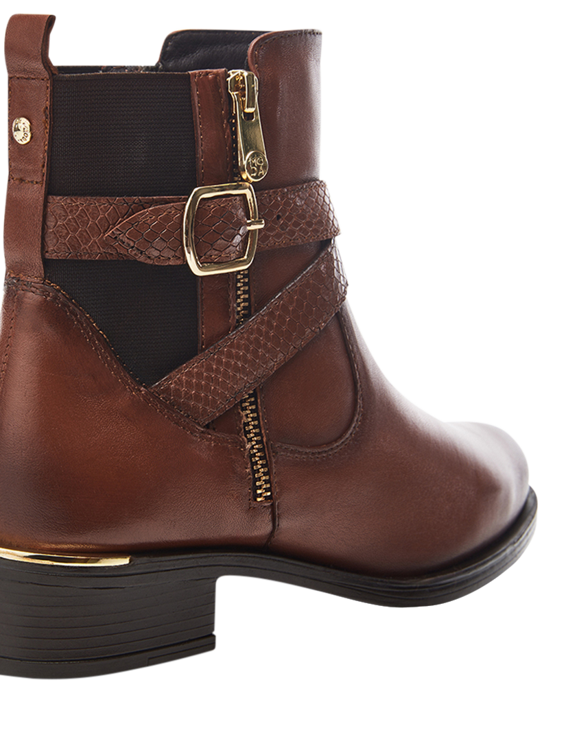 Product image 5 of 5, which shows Moda in Pelle Oloron Leather Ankle Boots, Tan, 3