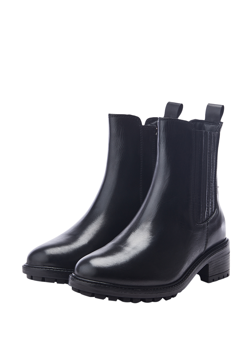 Product image 2 of 4, which shows Moda in Pelle Ostyn Leather Chelsea Boots, Black, 3