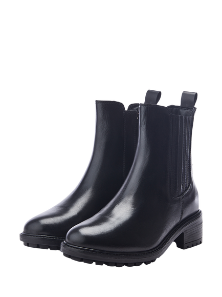 Moda in Pelle Ostyn Leather Chelsea Boots - view 2, Black