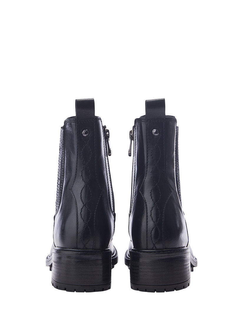 Product image 3 of 4, which shows Moda in Pelle Ostyn Leather Chelsea Boots, Black, 3