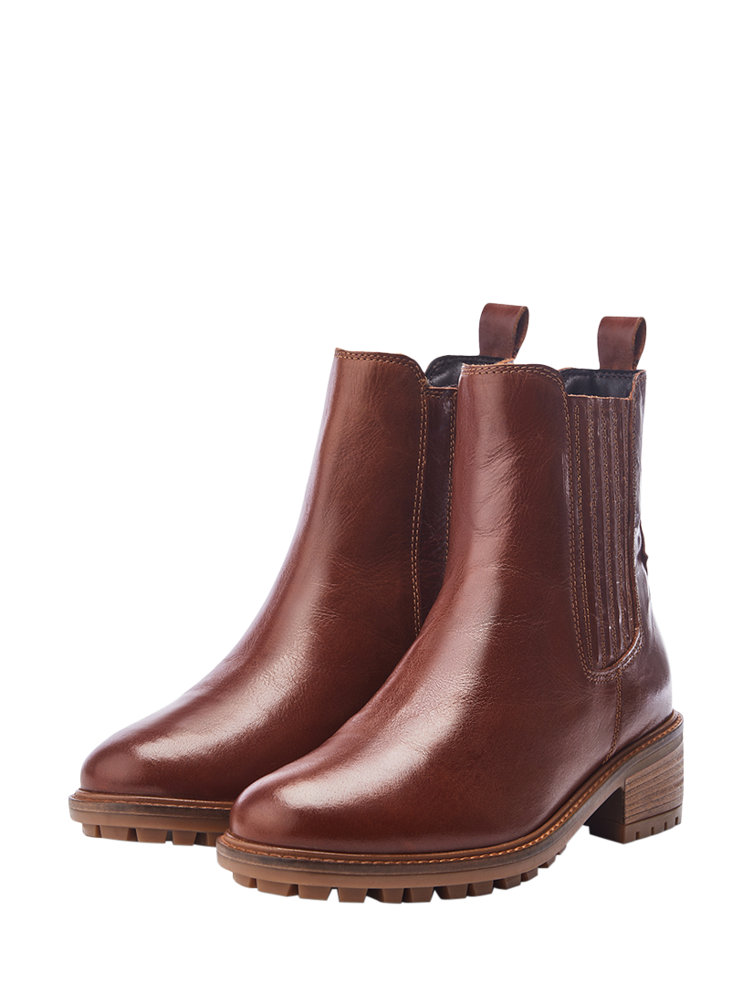Product image 2 of 4, which shows Moda in Pelle Ostyn Leather Chelsea Boots, Tan, 3