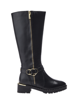 Moda in Pelle Sherie Leather Knee High Boots, Black