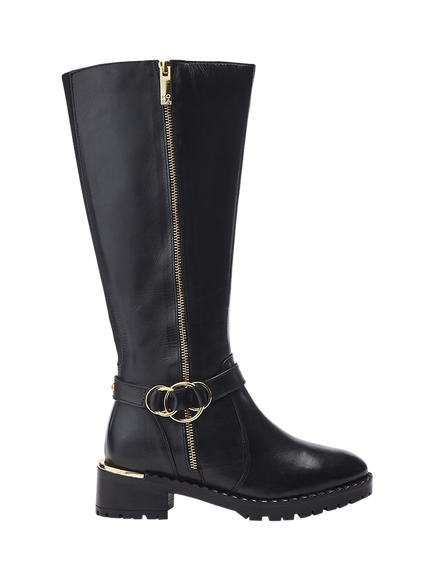 Moda in Pelle Sherie Leather Knee High Boots, Black