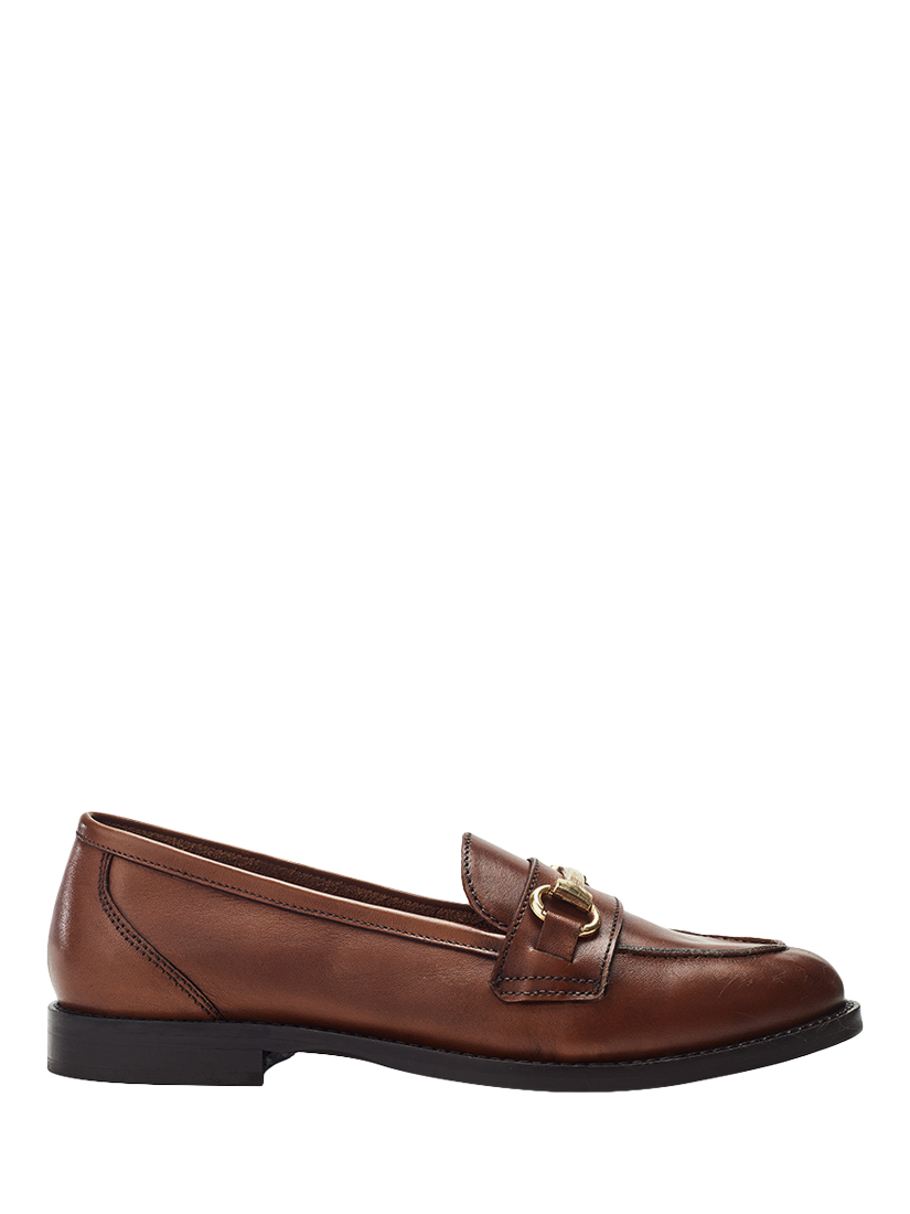 Product image 1 of 4, which shows Moda in Pelle Elarra Snaffle Trim Leather Loafers, Tan, 3