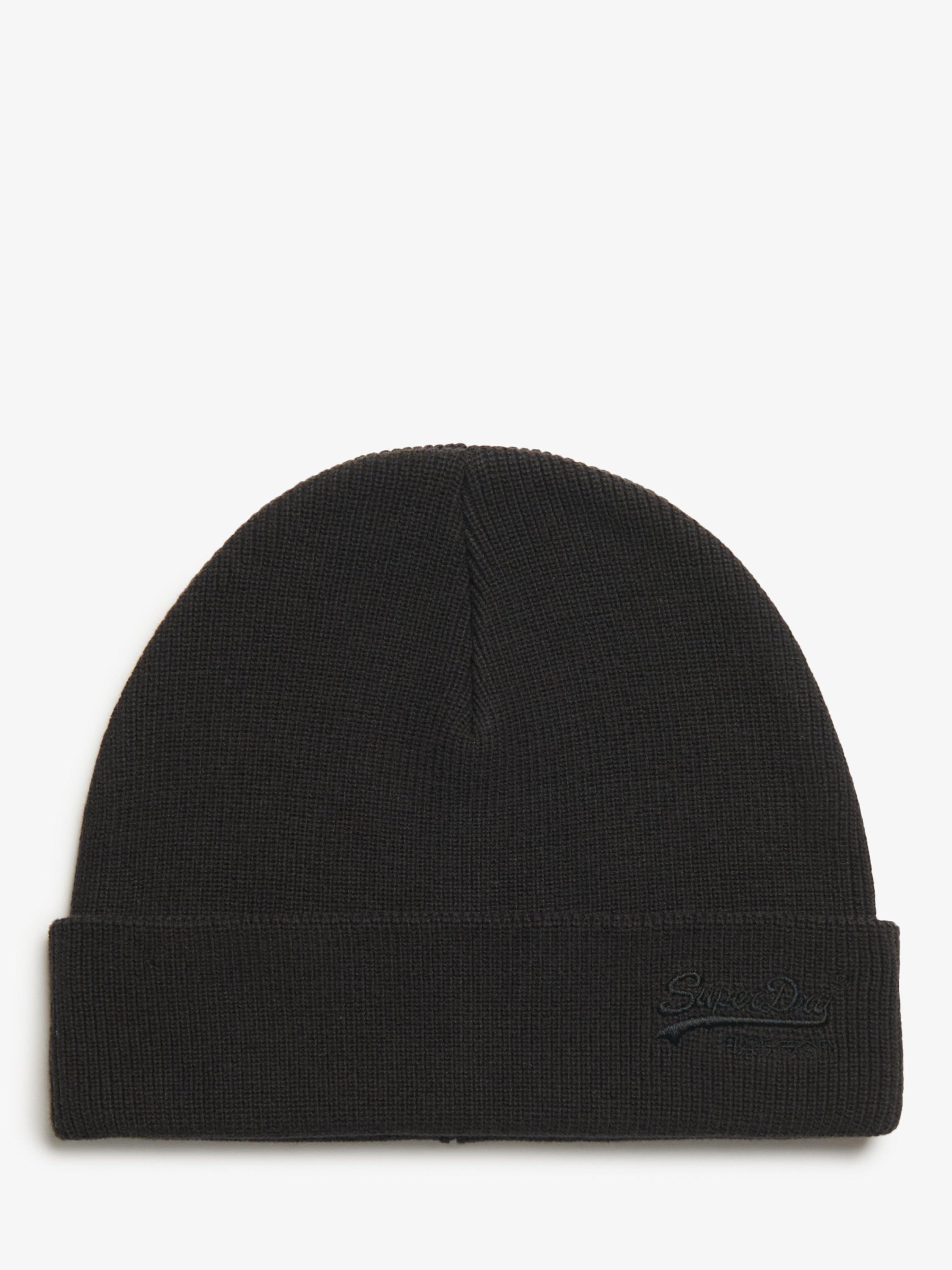 Product image 1 of 4, which shows Superdry Essential Logo Cotton Beanie, Black, One Size