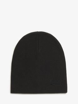 Superdry Essential Logo Cotton Beanie - view 2, Black