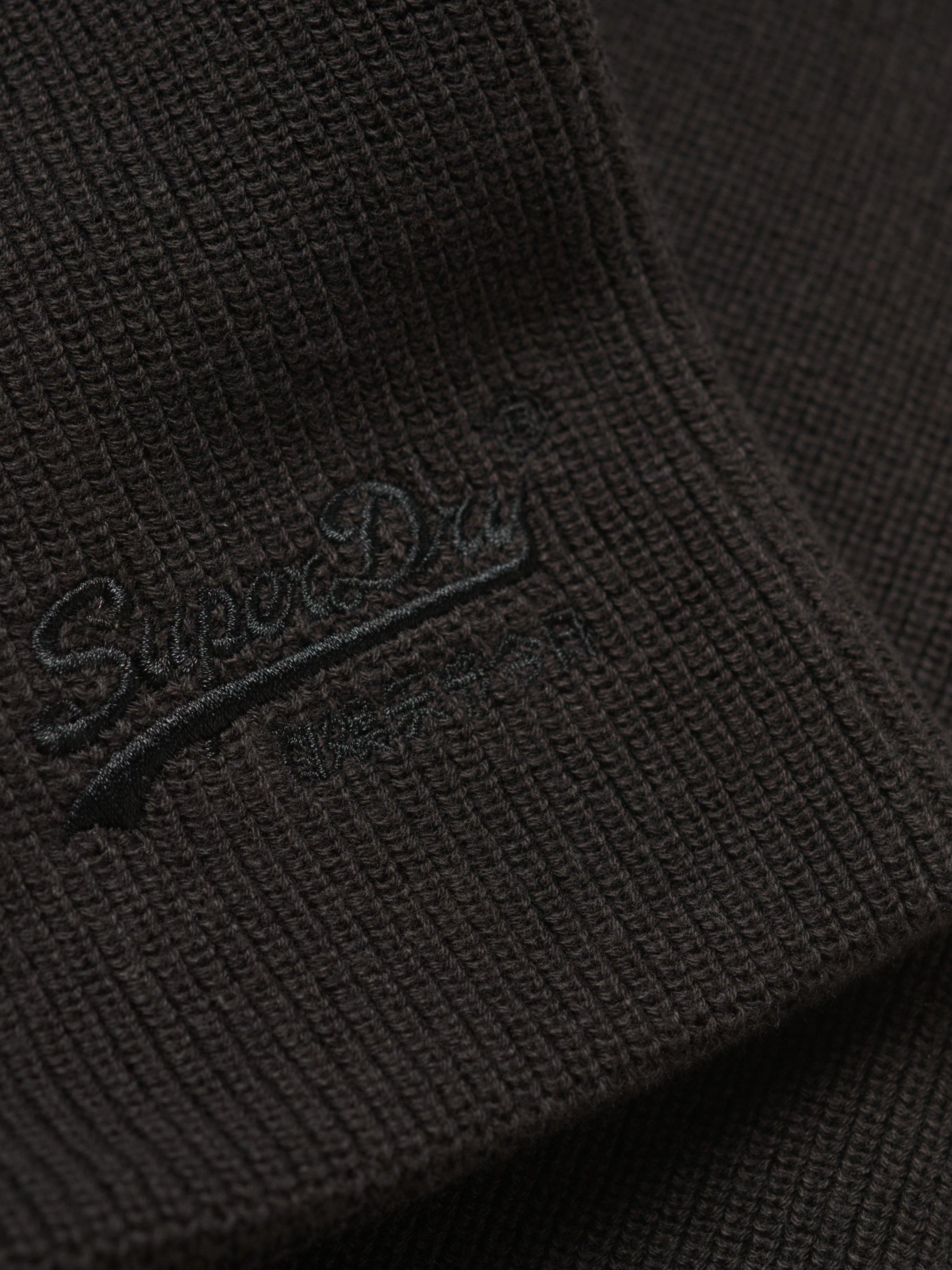 Product image 3 of 4, which shows Superdry Essential Logo Cotton Beanie, Black, One Size