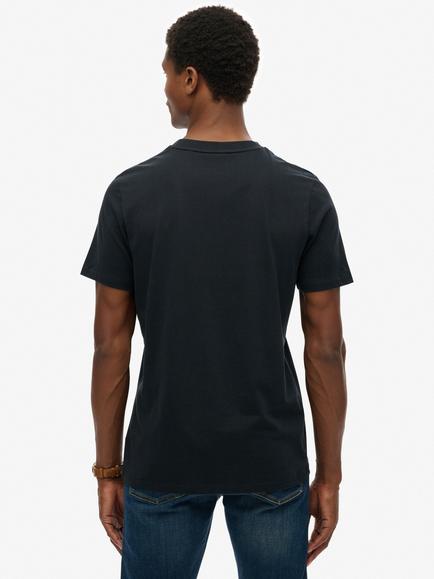 Superdry Great Outdoors Embroidered Relaxed Fit Cotton T-Shirt, Enamel Green - view 2, Eclipse Navy