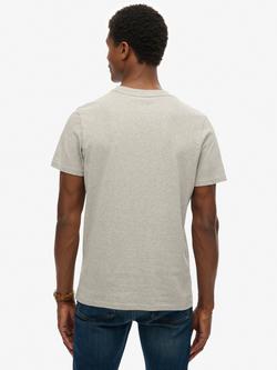 Superdry Crew Neck Cotton Blend T-Shirt - view 2, Athletic Grey Marl