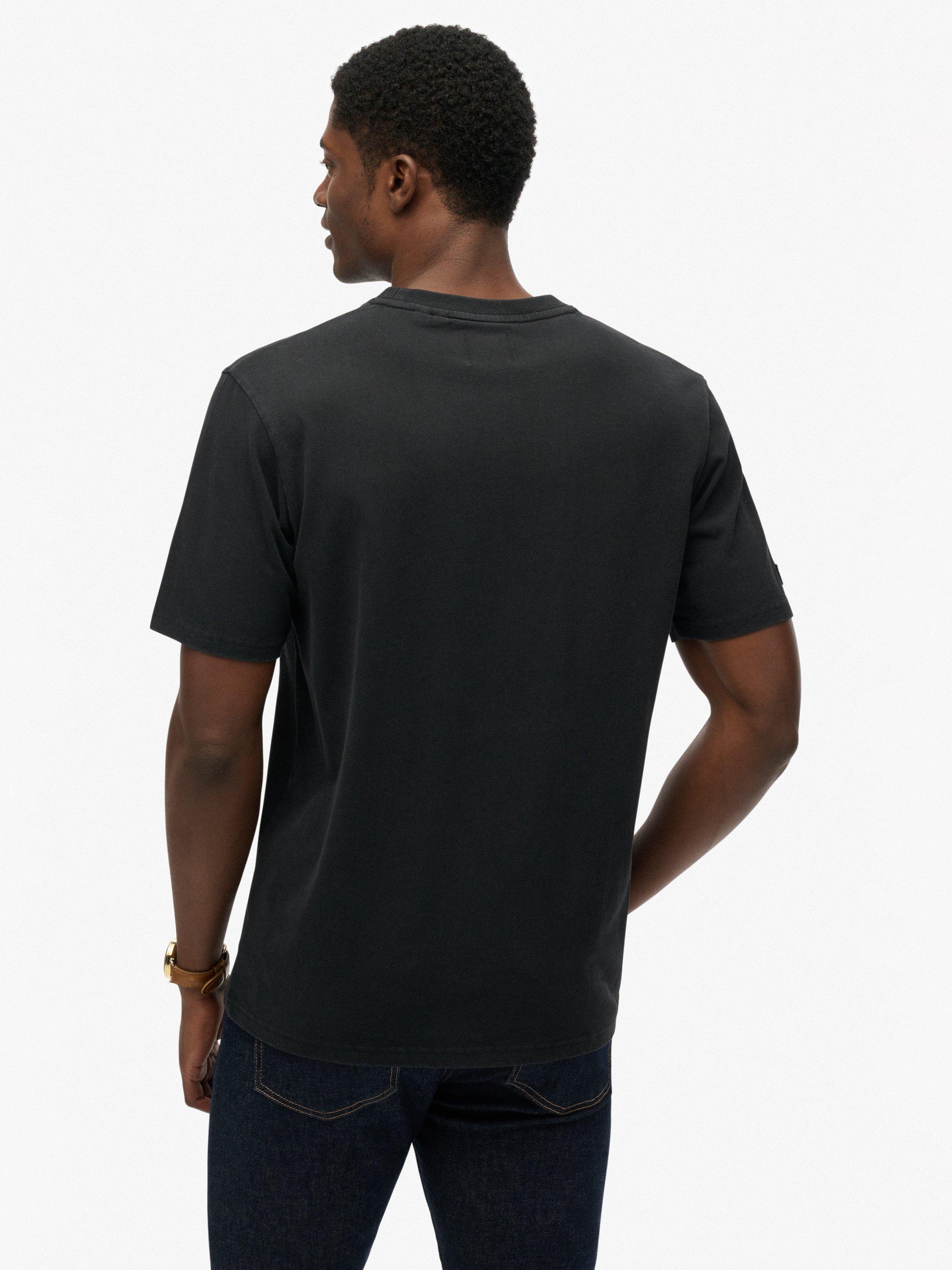 Product image 2 of 6, which shows Superdry Cotton Work Tab Loose T-Shirt, Black, XXXL