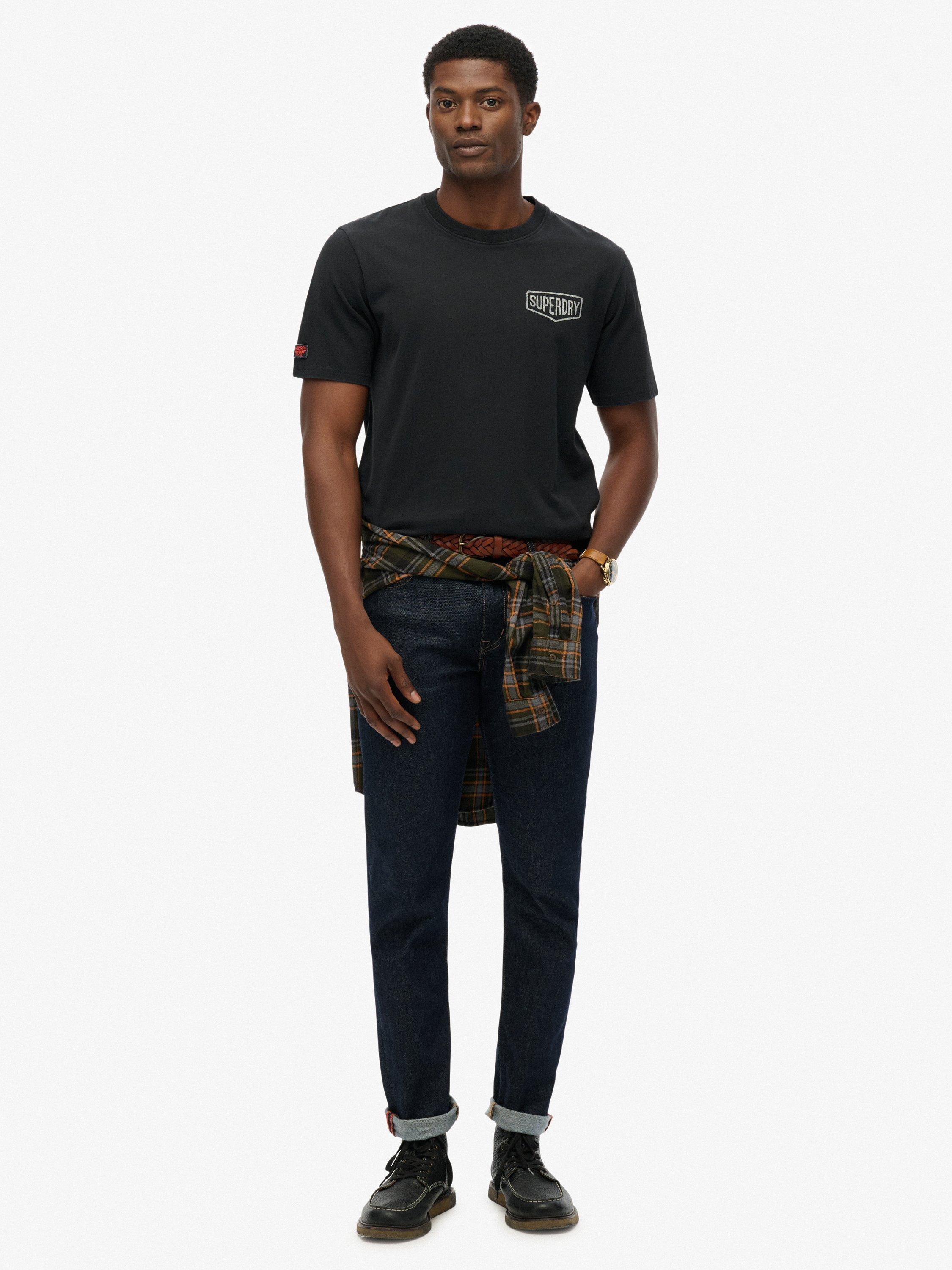 Product image 3 of 6, which shows Superdry Cotton Work Tab Loose T-Shirt, Black, XXXL