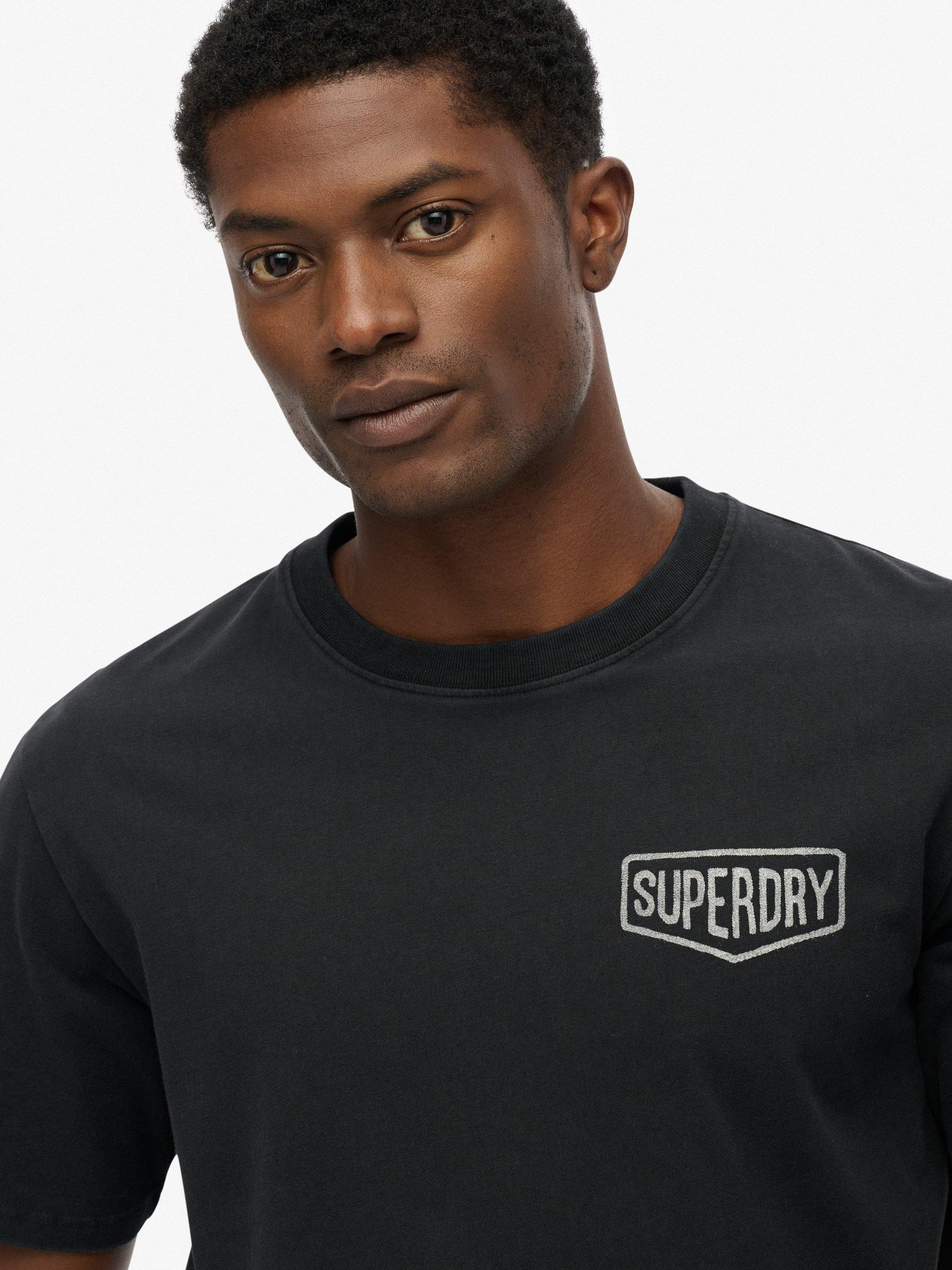 Product image 4 of 6, which shows Superdry Cotton Work Tab Loose T-Shirt, Black, XXXL
