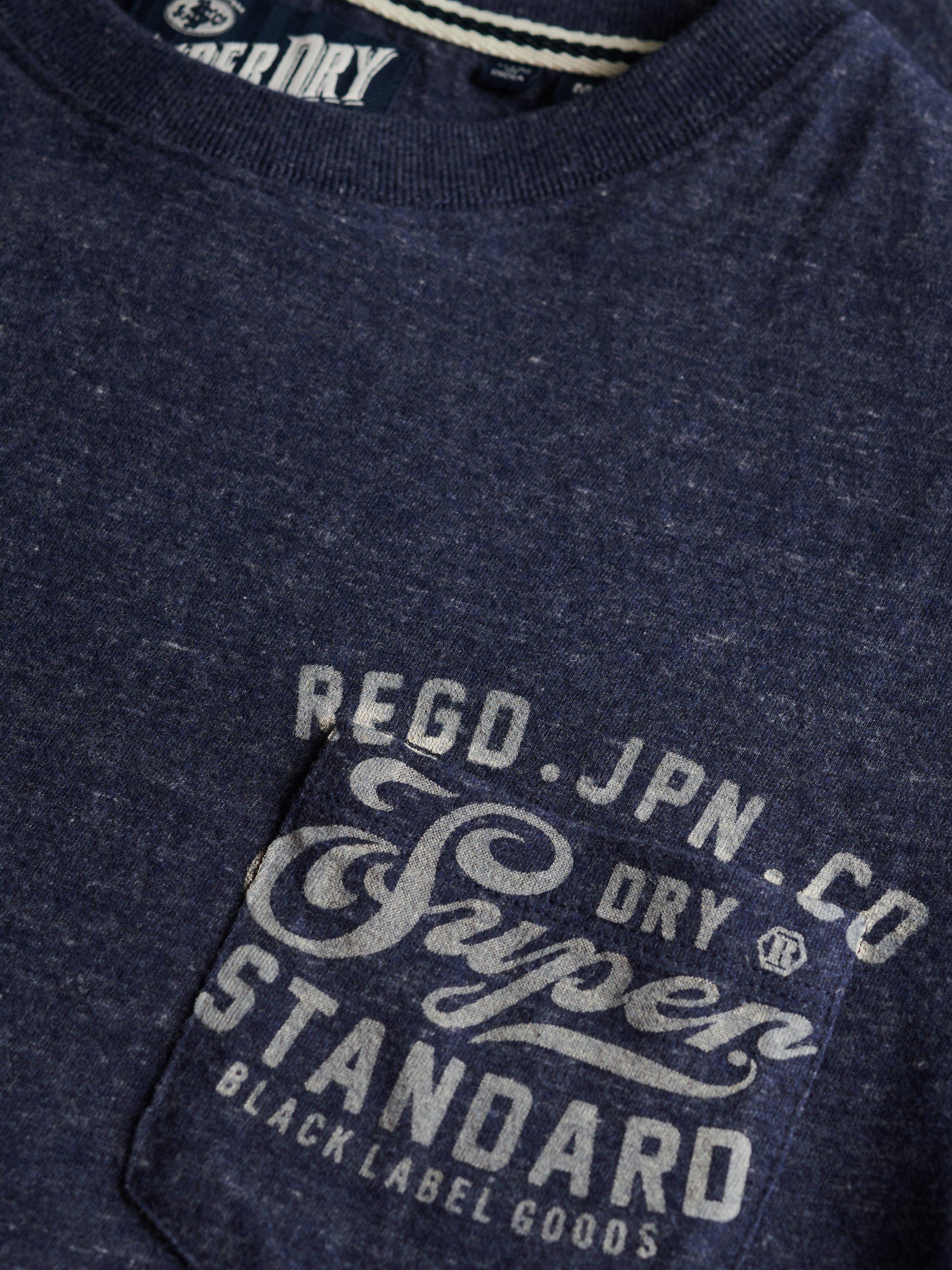 Product image 6 of 6, which shows Superdry Cotton Industrial Relaxed T-Shirt, Indigo Blue Marl, S