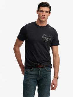 Superdry 1954 Company Relaxed Fit Short Sleeve Graphic T-Shirt, Dark Navy