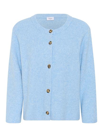Saint Tropez Maleen Cotton Blend Cardigan, Mid Blue