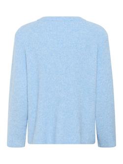 Saint Tropez Maleen Cotton Blend Cardigan - view 2, Mid Blue
