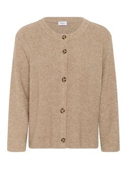 Saint Tropez Maleen Cotton Blend Cardigan, Beige