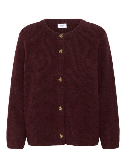 Saint Tropez Maleen Cotton Blend Cardigan, Purple