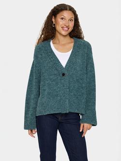 Saint Tropez MallorySZ V-Neck Cardigan, Mid Green, Mid Green